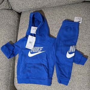 Nike Kids Blue Hoodie and Jogger Set